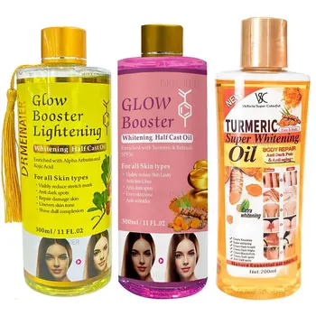 Facial Body Massage Oil Kojic Acid Whitening Serum Glow Booster Cast Oil Brightening Smoothing Body Face Skin Care Essence Oil 1