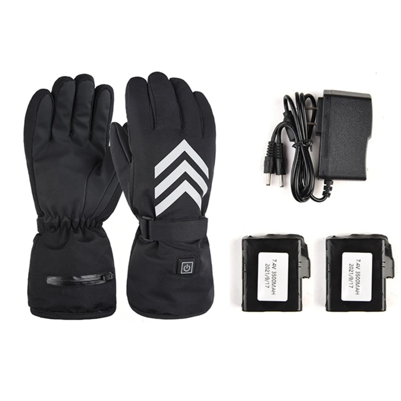 

Electric Heated Waterproof Winter Ski Warm Touching Screen Keep Warm Outdoor Sports Ski Gloves Thermal Gloves