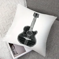 Guitar Sketch Pillow - Modern Home Decor, Adds Musical Charm, Artistic Style, and Creative Inspiration to Your Living Space 1
