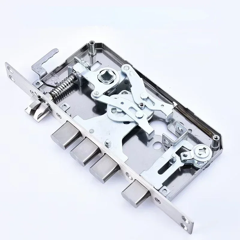 Smart Door Lock 240X24MM Square Bolt And Cylindrical Bolt 30X240MM Metal Stainless Steel Electronic Lock Body Fingerprint Lock