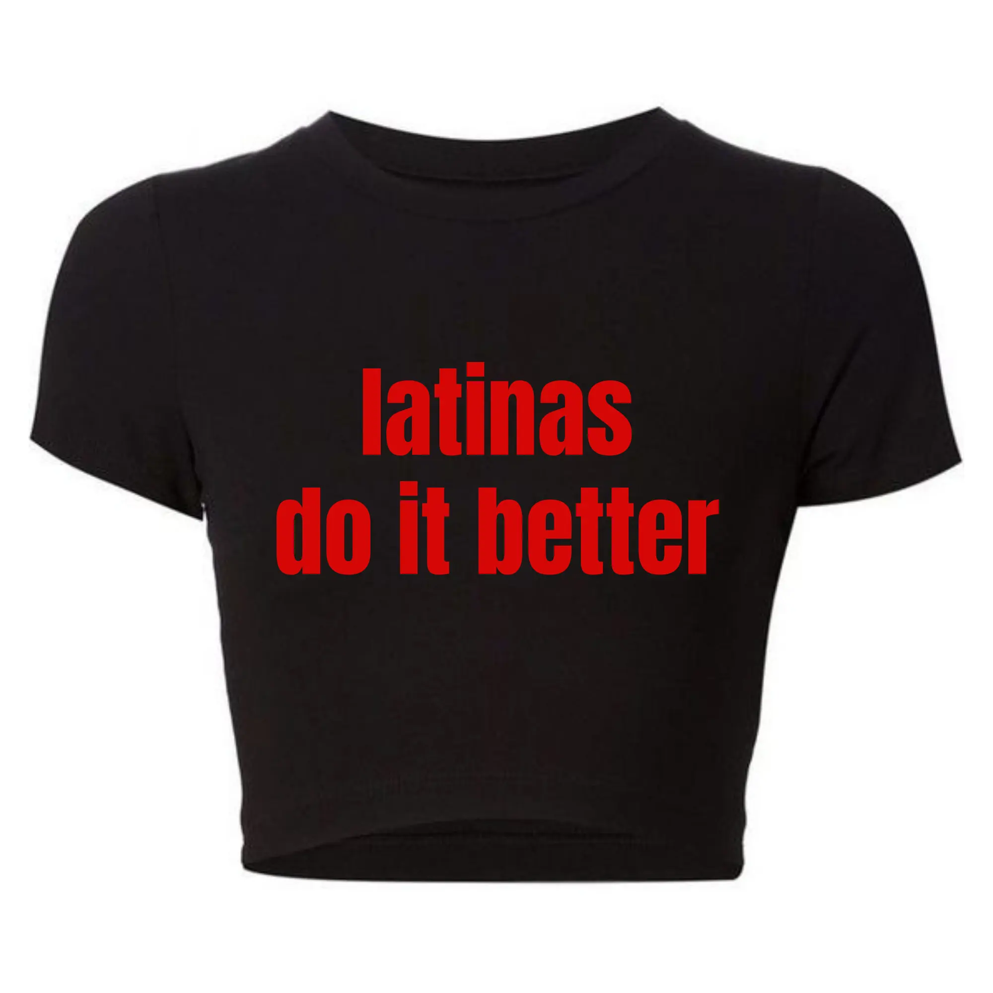 

Latinas Do It Better Women Cropped Top Harajuku Baby Tee O Neck Y2k Latina Power Tshirt Spanish Shirt Empowerment Clothes