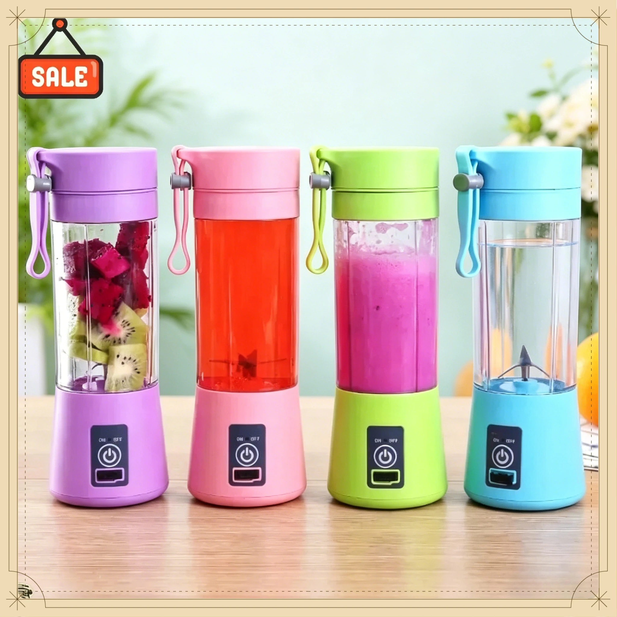 Portable Rechargeable Handheld Blender Mini Fruit Juicer Cup Electric Travel Mixer for Smoothies Milkshakes