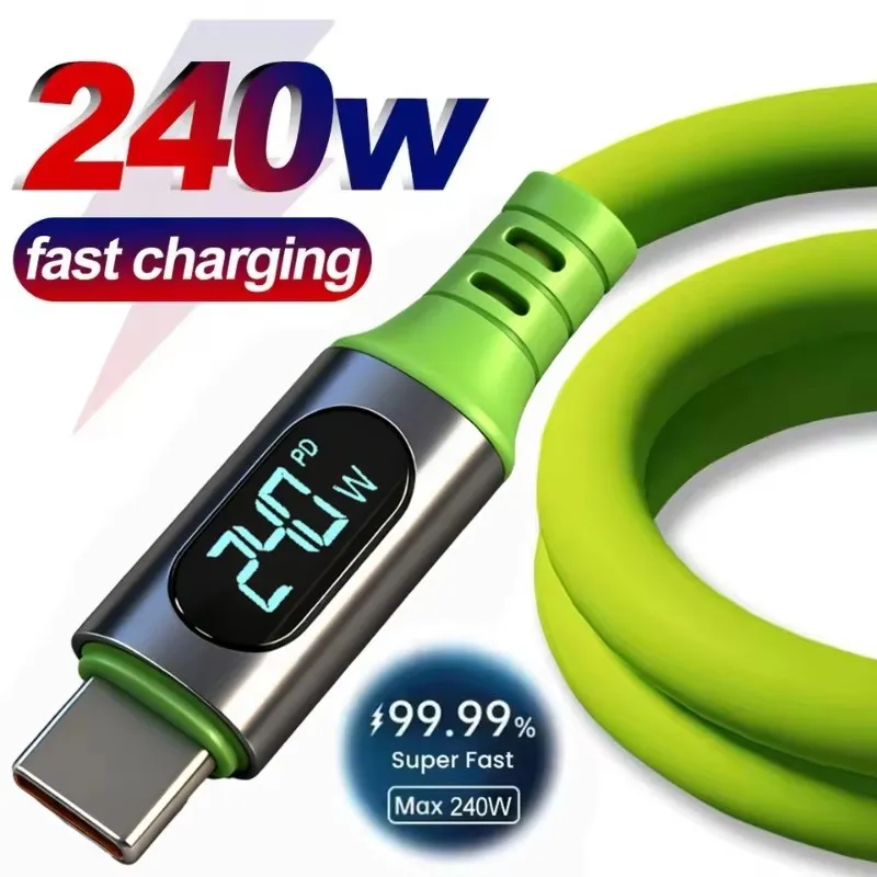 Advanced LED Display 240W USB-C Fast Charging & High-Speed Data Cable