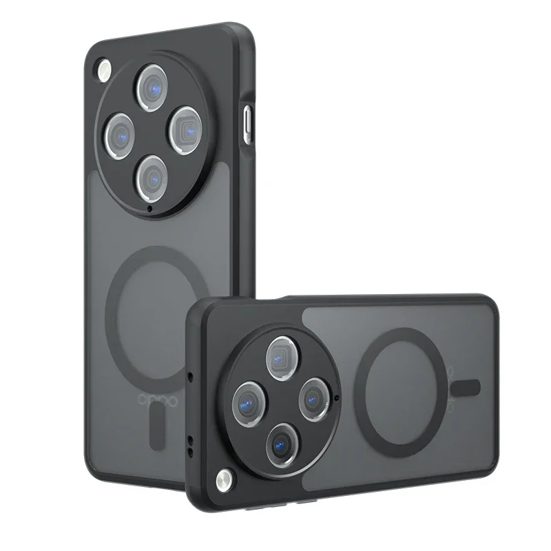 Magnetic Shockproof Acrylic Phone Case with Hard Bumper and Matte Finish