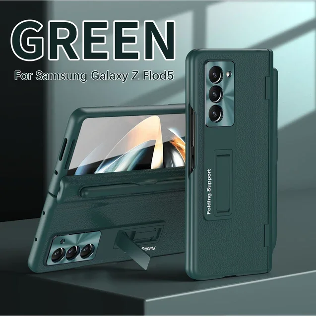 Touch Pen Leather Case with Screen Protector & Kickstand