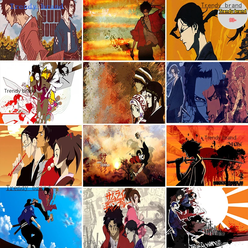 

Japan Anime Character Samurai Canvas Painting Art Nordic Posters and Prints Wall Pictures for Living Room Decoration Frameless