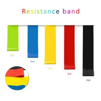 Yoga Resistance Rubber Bands For Fitness 5 Level Workout Elastic Bands 3