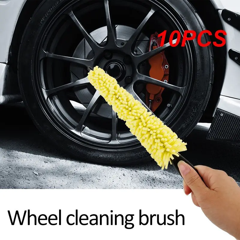 

10PCS Car Cleaning Tool Wheel Tire Rim Clean Brushes Auto Tire Detailing Washing Sponge Brush Dust Cleaner Car Accessories