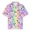 Fantastic Unicorn Beach Shirt Cartoon Animal Hawaiian Casual Shirts Men Cool Blouses Short Sleeve Streetwear Design Clothes 2