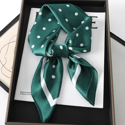 Luxurious Silk Plaid Scarf for Women - Soft Satin Neck and Hair Accessory (JNC106-01)
