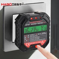 HT107 Digital Socket Tester Pro Voltage  30mA &5mA RCD Test Smart  Detector  EU US UK Plug Ground Zero Line Polarity Phase Check 1