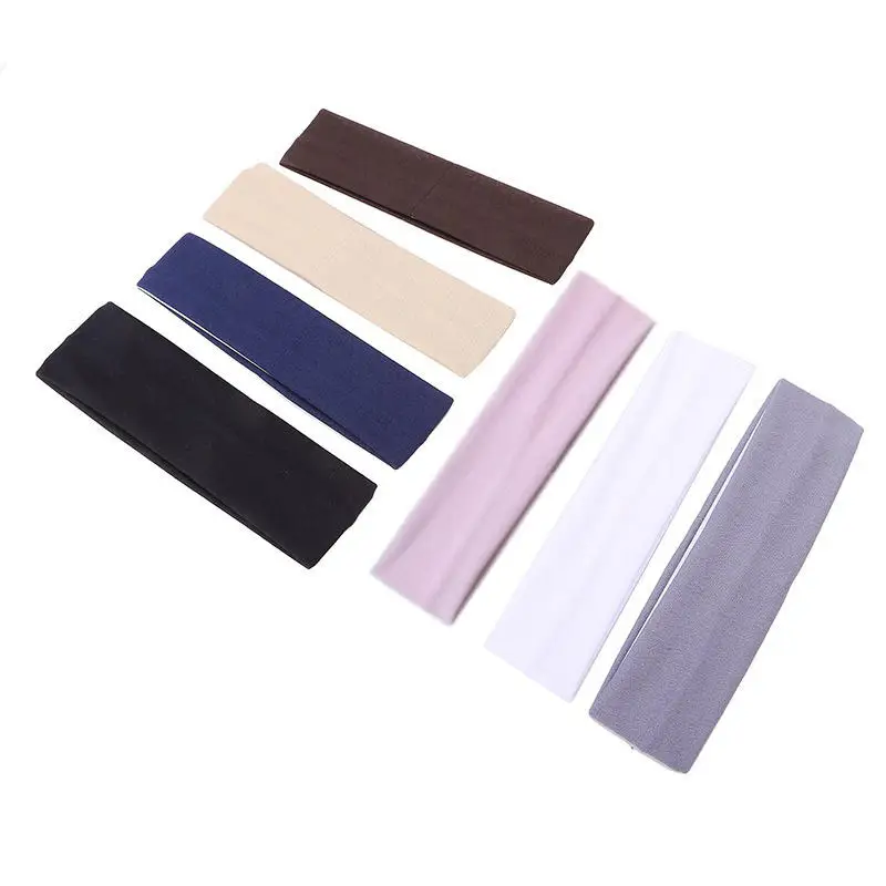 Headbands 7Pcs Solid Color High Elasticity Yoga Exercise Hair Accessories Sweat Absorbing Wide Edge