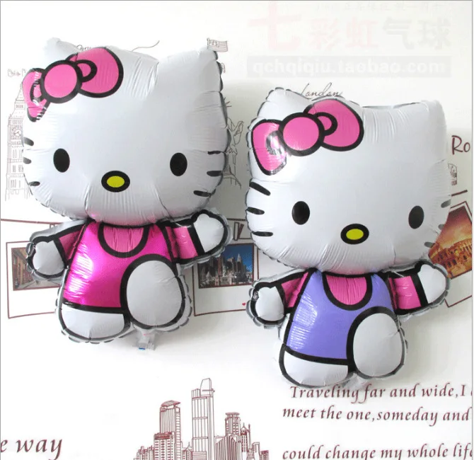 

Children's Birthday Party Decoration Balloon Anime Hellos Kittys Scene Layout Cartoon Metallic Balloons Wedding Props Supplies