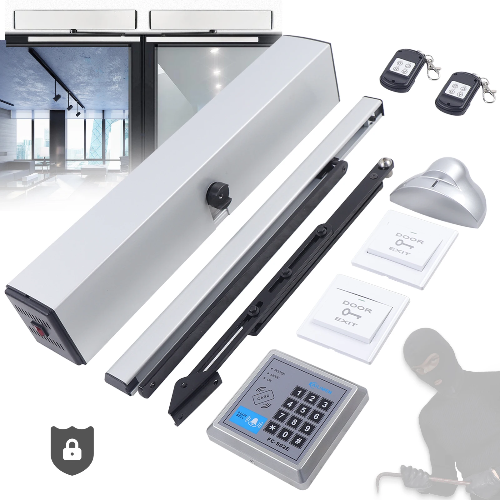 Handicap Door Opener for Disabled People Automatic Swing Door Opener 50W Low Energy Handicap with Remote Controller