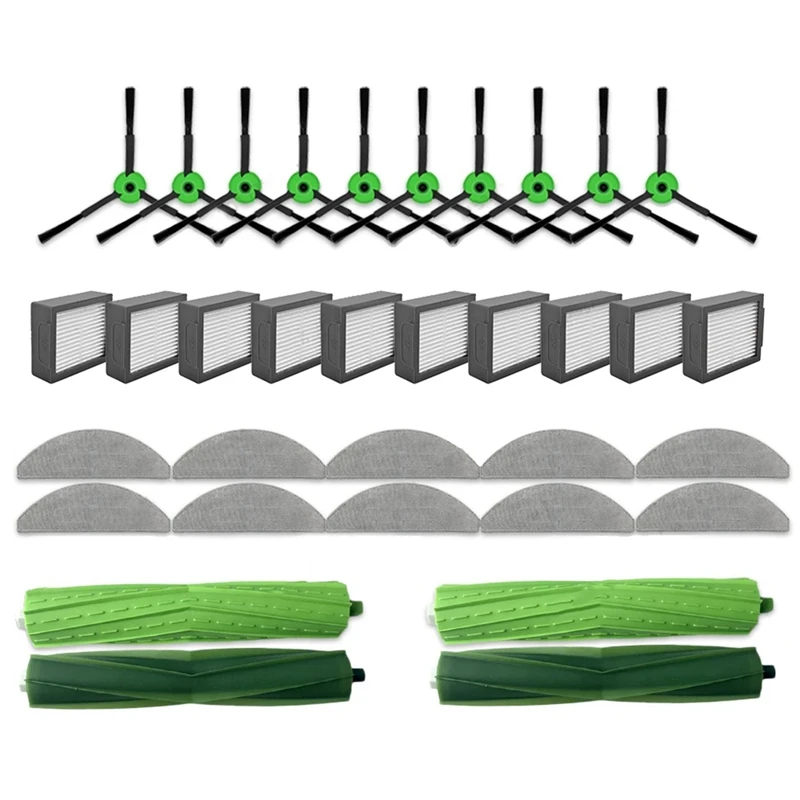 

Аксессуары для Irobot Roomba Combo J5, J5 + Plus, I5, I5 + Plus, роликовая боковая щетка, Hepa фильтр, пылесборники