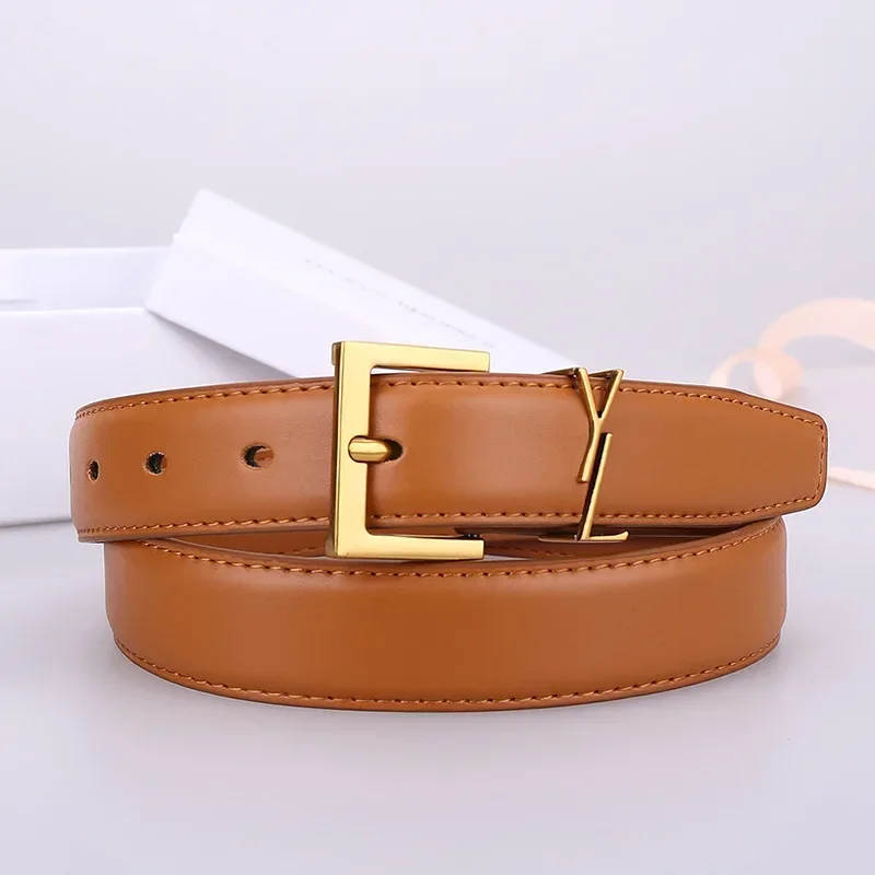 2024 New Real Leather Belt Versatile Jeans Belts Women's Fashion Decoration Fashion Designer Waistband Seal Sashes