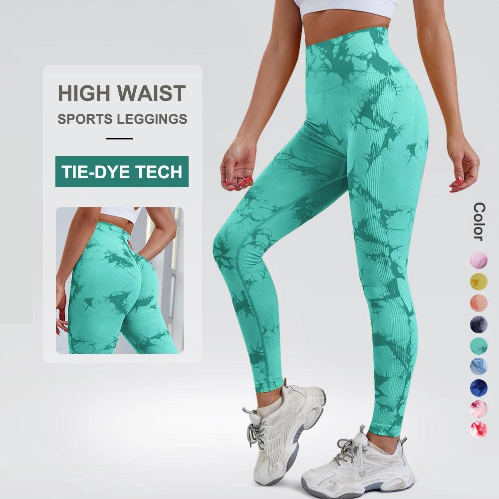 Gap Leggingswomen's High Waist Tie Dye Yoga Pants - Seamless Gym Leggings