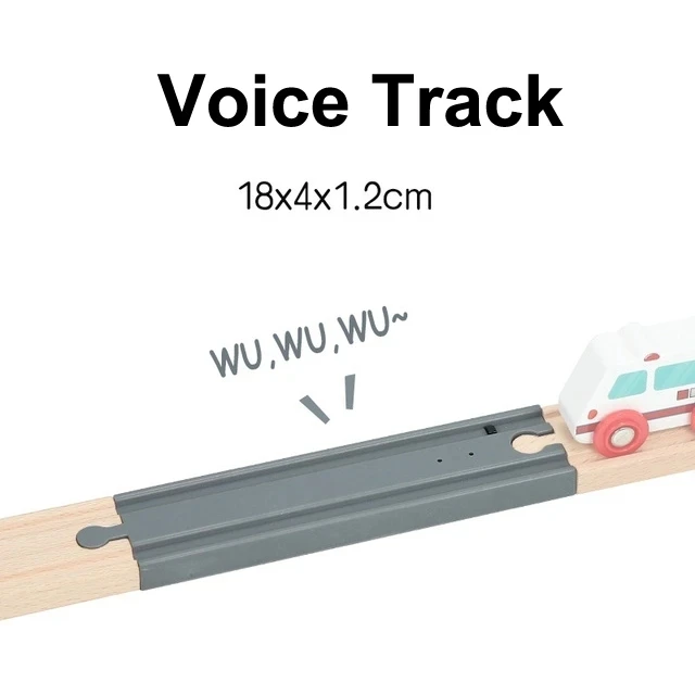 Wooden Railway Track Accessories Set with Bridge and Tunnel