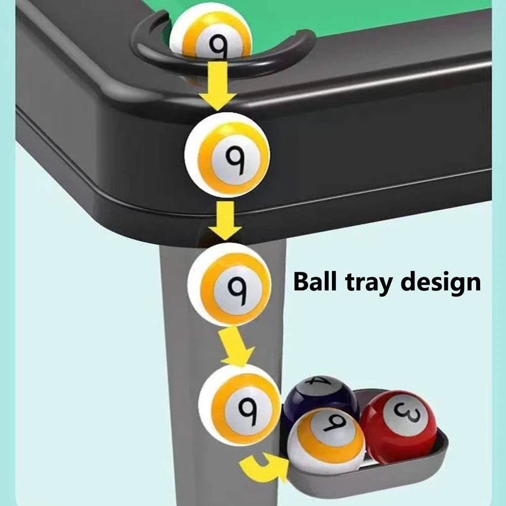 Mini Tabletop Pool Table Desktop Billiards Sets Children's Play Sports Balls Sports Toys Xmas Gift Family Fun Entertainment