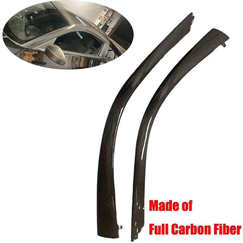 Full Carbon Fiber A-Pillar Window Roof Strip Replace for Nissan 350Z 2003-2008 Z33 1