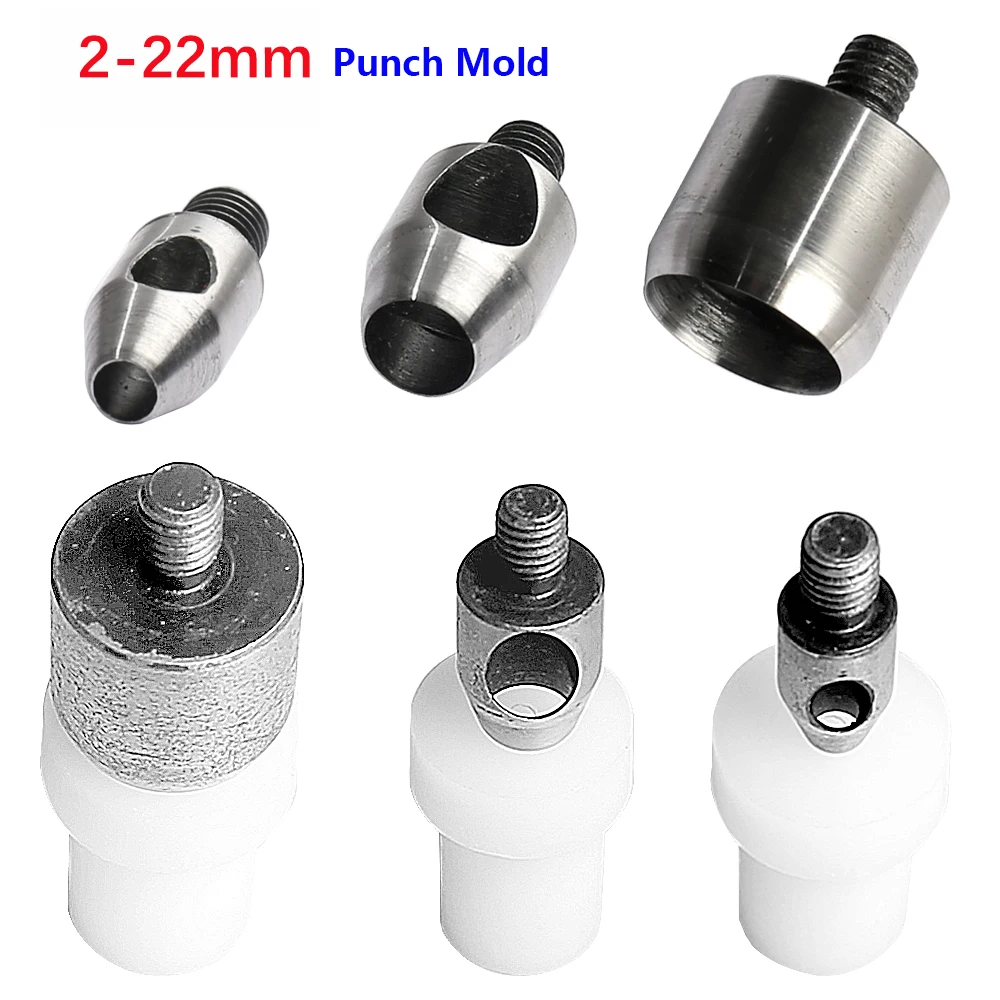 Eyelet Grommet Tool Kit 5-22mm Metal Punch Hole Dies for Hand Punch Press Thick Cloth Leathercraft Curtain Sewing
