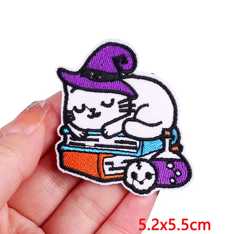 Description Picture 6 of itemHippie Frog Embroidered Patch on Clothes DIY Cartoon Animals Iron On Patches for Clothing Thermoadhesive Patches Applique Badges