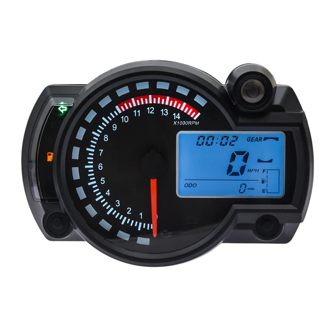 KOSO RX2N Tachometer Fuel Meter Motorcycle Speedometer LCD Digital