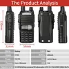 Baofeng UV 82 Walkie Talkie Real 5W 8W Ham Radio Comunicador Dual PTT Long Range 2 Way Portable FM Amateur Radio Station 6