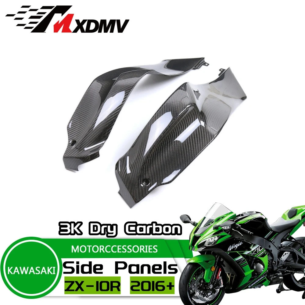 

For Kawasaki ZX-10R ZX10R 2016-2021 ZX-10RR 2016+ Modified 3K Carbon Fiber Tank Side Panels Tank Fairing Motorcycle Accessories