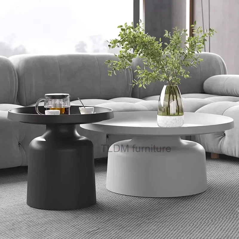 Unique Simple Coffee Table Set Round Space Saving Luxury Modern Coffee Tables Minimalist Metal Glam Kaffee Tische Decoration