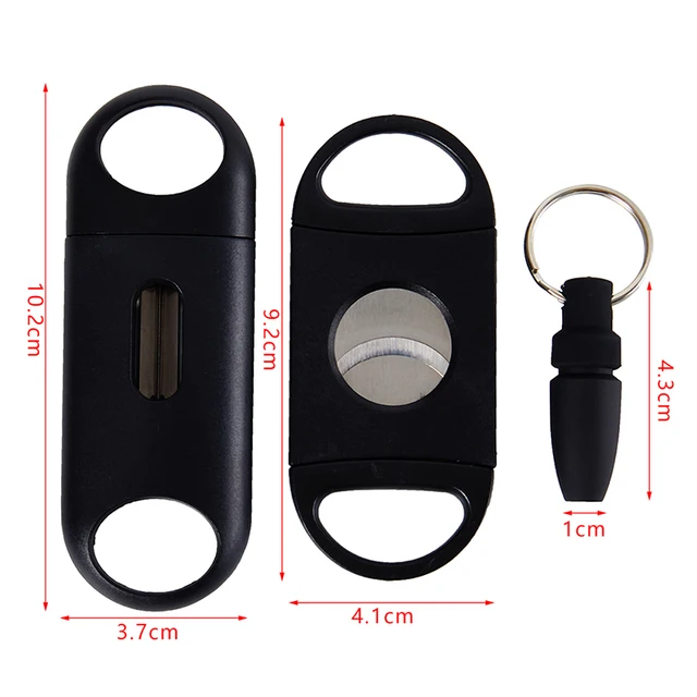 3Pcs/lot Cigar Set Pocket Cigar Cutter V-Cut Sharp Stainless Steel Cigar Scissors Guillotine Punch Knife Cigar Accessories Tool - Image 2