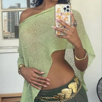Womens Sheer Poncho Top Lightweight Knit Shrug Shawl Off The Shoulder Mesh Blouse Cover Up Tops 1