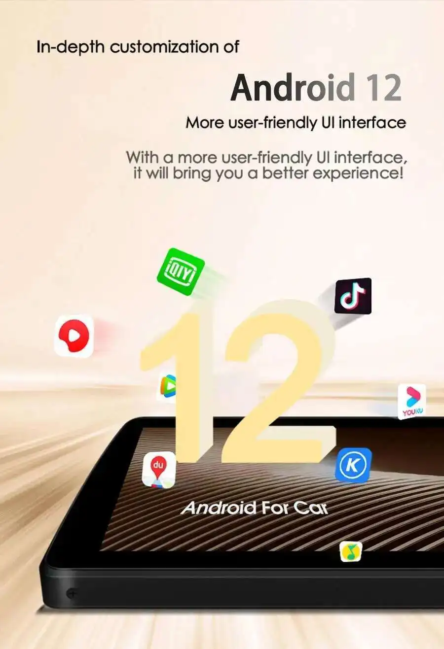 1920*720 Screen Android 14 Autoradio CarPlay Car Multimedia Video Player 12.3inc