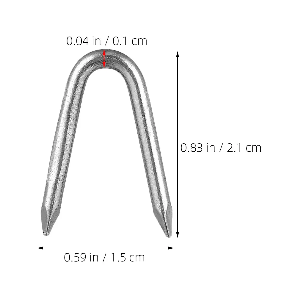 140Pcs U-펜스 고정 스테이플 정원 네트용 견고한 철 와이어 펜싱 패스너 야외 DIY 농업 건설용