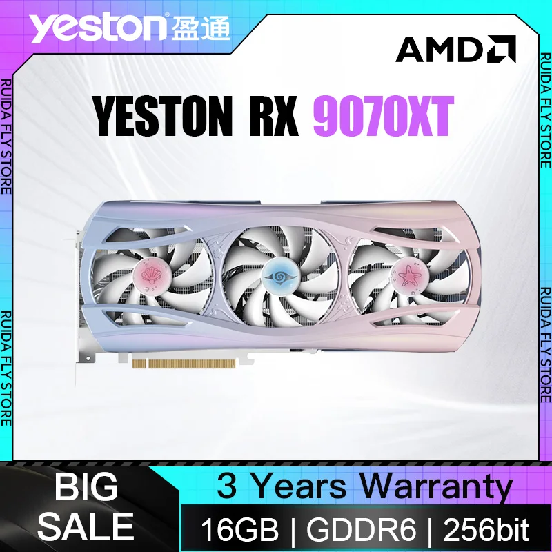 Yeston RX 9070XT 16G GDDR6 256bit Graphics Card 20Gbps