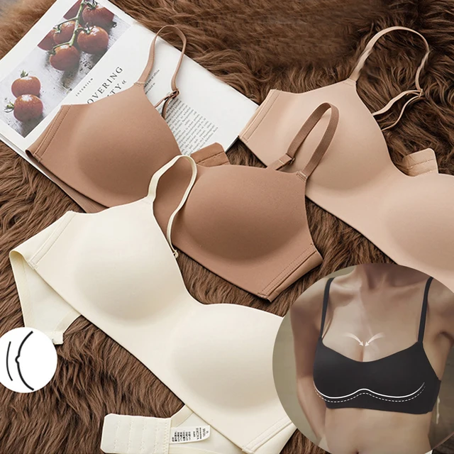 Soutien-gorge sexy fin sans couture pour femmes et filles, bustier tubulaire, soutien sans fil, lingerie solide, sous-vêtements confortables sans couture, dos beauté 1