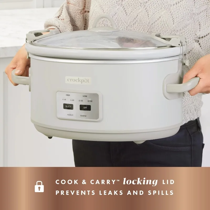 

7-Quart Slow Cooker, Mushroom home-appliance