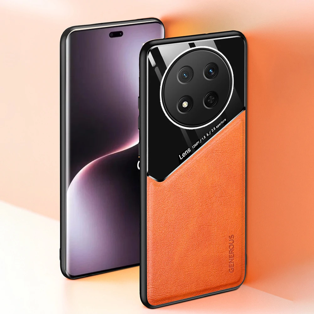 Magnetic Leather Back Cover For Honor Magic7 Lite 7Lite Light X9c Magic7Lite HonorX9c Honer X 9c TPU Soft Frame Shockproof Coque 3