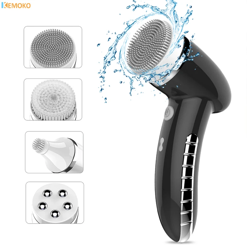 4 In 1 Electric Women 100% Safe Wash Spazzola Per La Pulizia Del Viso Ipx6 Usb Apparecchio Elettrico Per La Pulizia Del Viso Femminile Nu Cura Della P