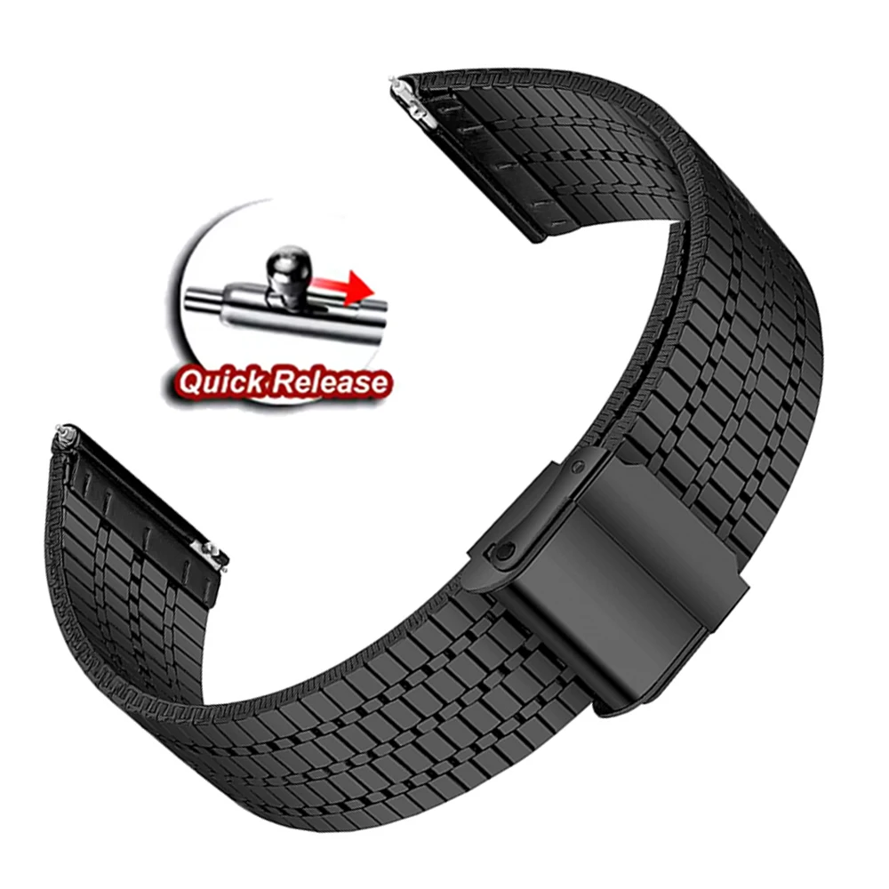 Elegant Milanese Mesh Stainless Steel Watchband – Premium Metal Bracelet Strap, 20mm/22mm