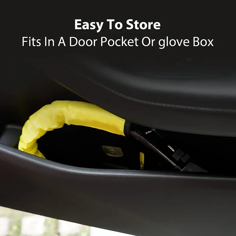 Steering Wheel Lock Universal With Seat Belt Buckles Theft Prevention For Truck SUV Van RV