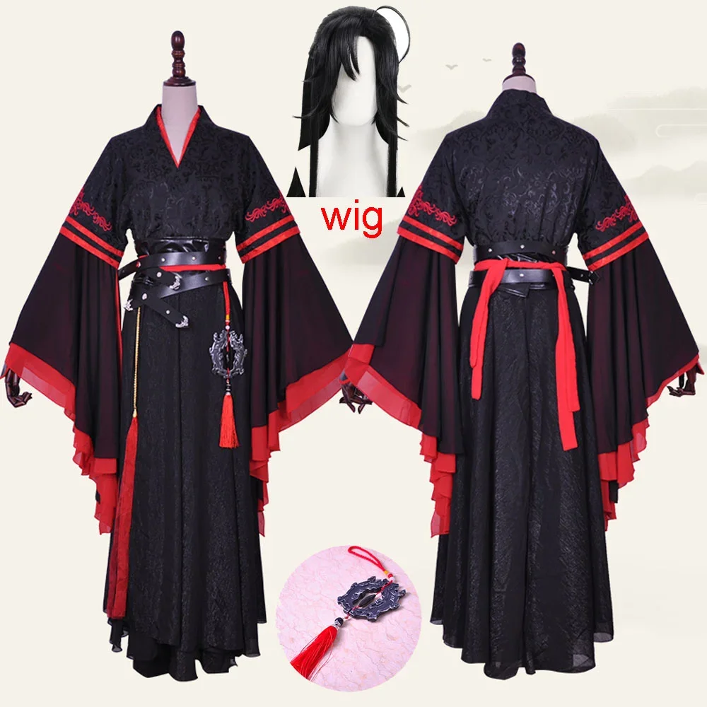 

Wei Wuxian Cosplay Mo Xuanyu Costume Anime Grandmaster of Demonic Cultivation Cosplay Mo Dao Zu Shi Costume Wig Men