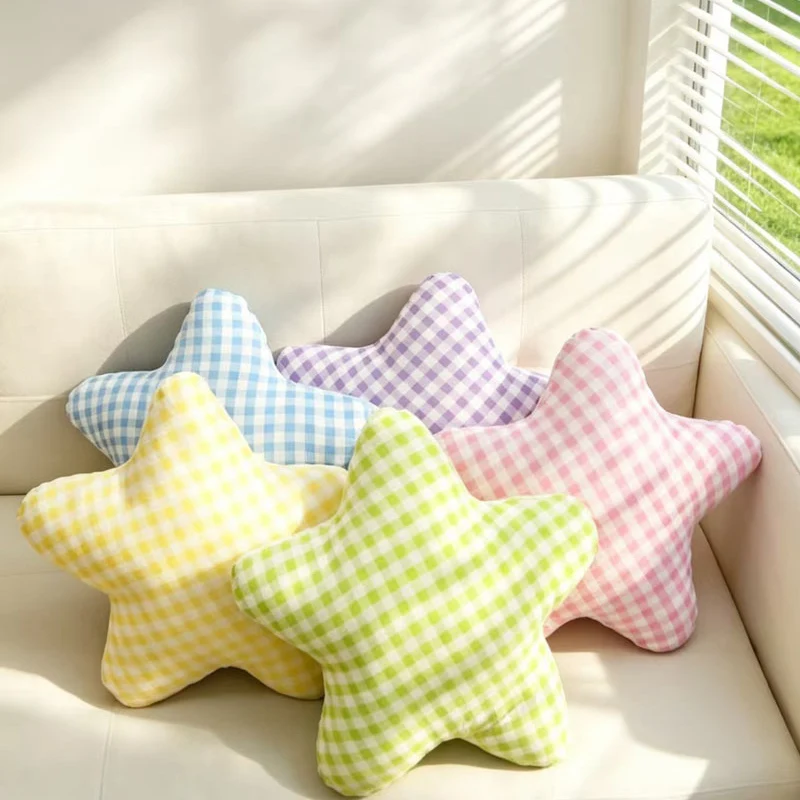 Whimsical Star Plush Decorative Pillow for Bedroom & Living Room
