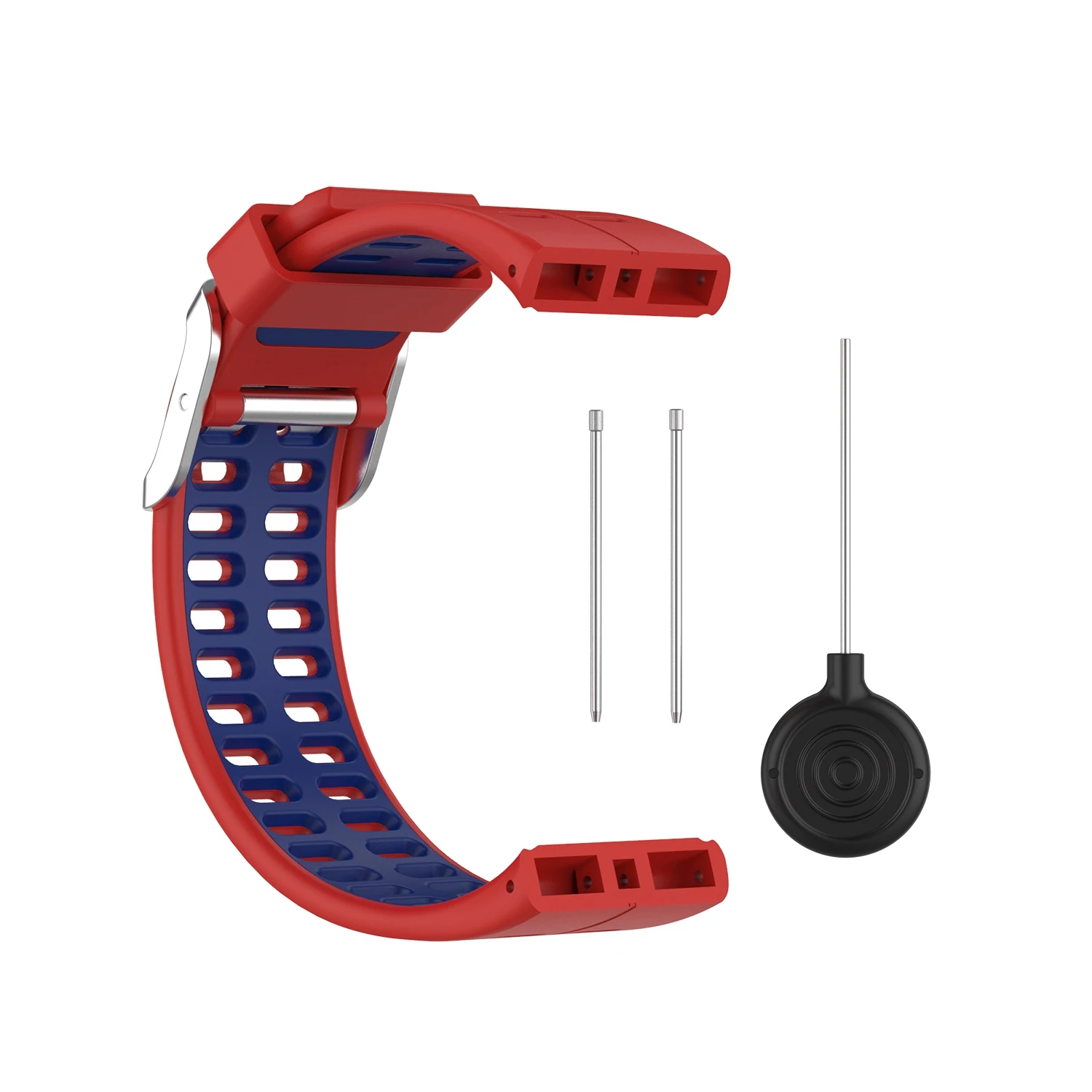 

Soft Silicone Watch Band Replacement Watch Strap WristBand for Polar V800 Smart Bracelet with Tool Red + Blue