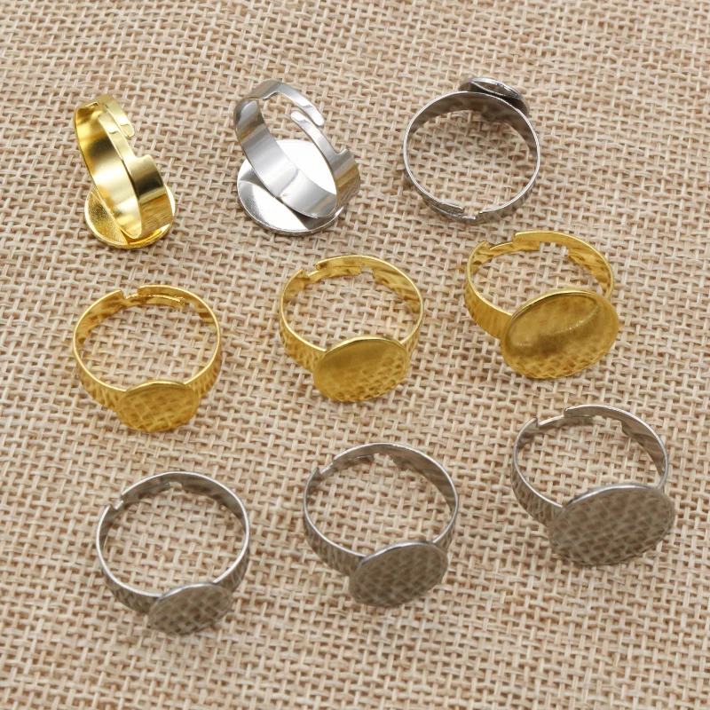 Adjustable Brass Rings, Raw Brass Ring Blanks, Brass Ring Setting, Brass  Ring Base, 6 pc