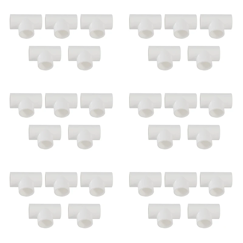 

30 шт., ПВХ-тройник для водопроводной трубы