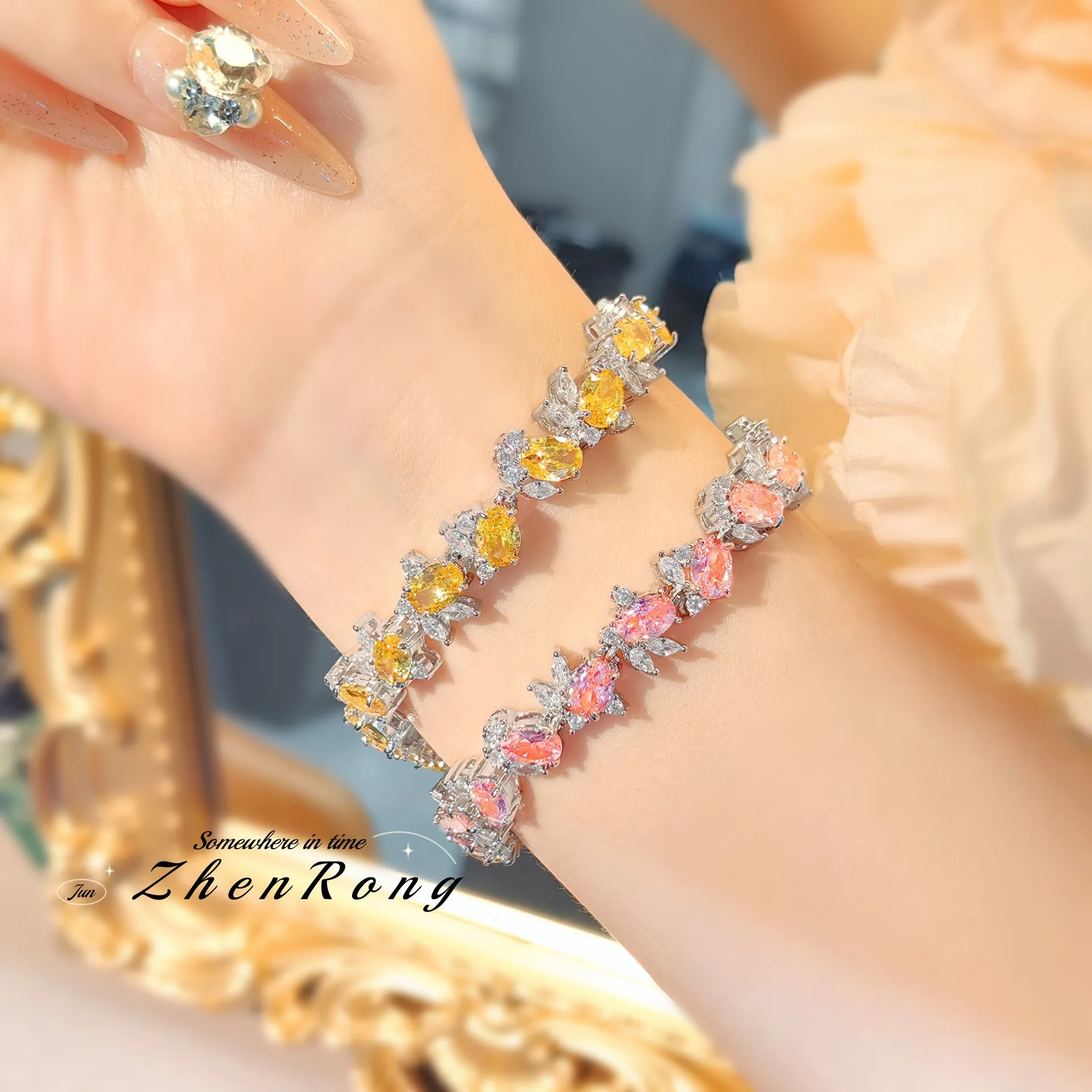 fuu    ピアス ＆ Matri tennisブレスレット セット Hacb776d9e73745f58ed7fa7b6d09e