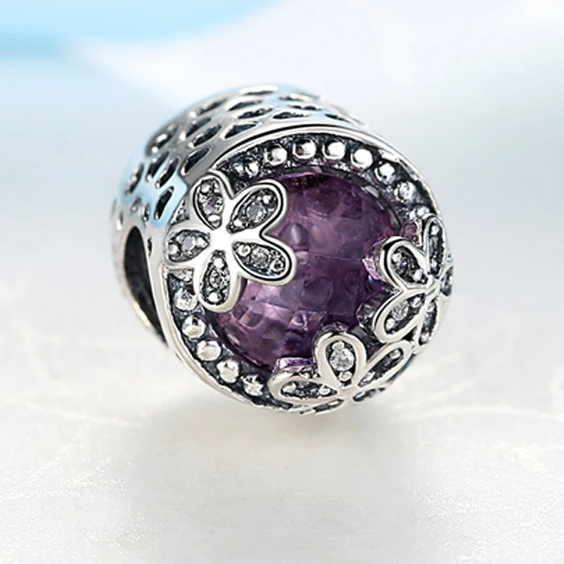 Originale 925 Sterling Silver Bead Charm Radiant Hearts Crystal Charm Fit Pandora Bracciali Braccialetti Donna Gioielli Fai Da Te