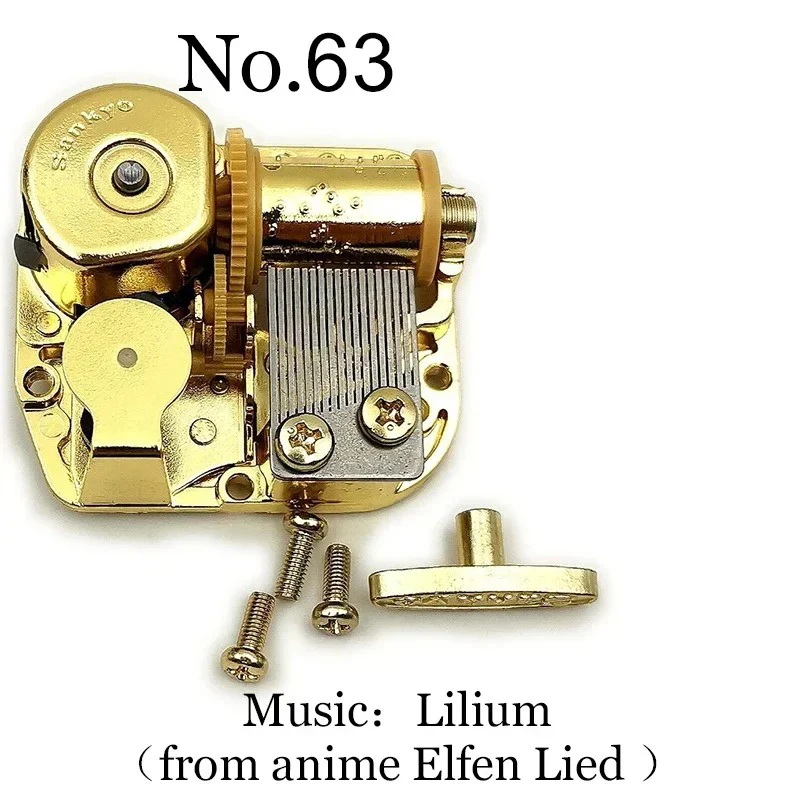 Anime Gold Mechanical DIY Music Box Movement Lilium Your Name Secret Base Musical Accessories Family Activities Gifts 4
