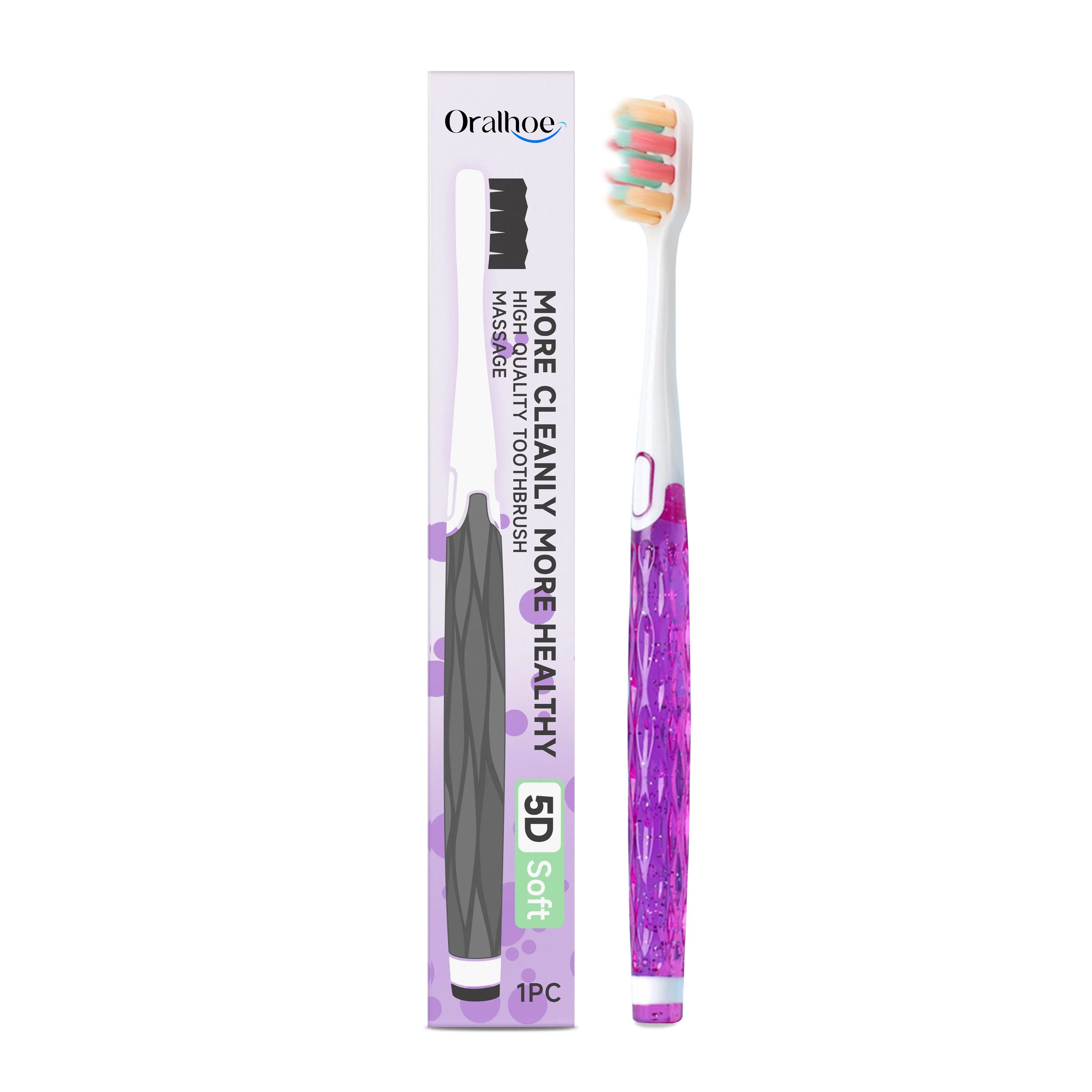 Slim Soft Bristle Toothbrush - Mildly Cleanse Teeth Stains & Odor, Brighten Gums & Enhance Dental Beauty For Oral Care